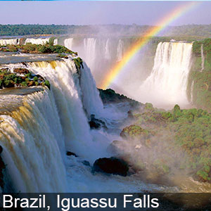 The world famous Iguassu Falls in Brazil