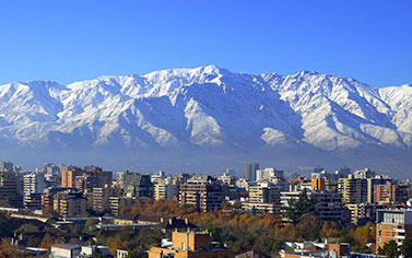 City Landscape towered by mountains in the backdrop