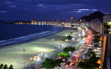 City Landscape of Rio at night looks beautiful
