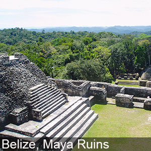 The Maya Ruins in Belize is a famous tourist attraction