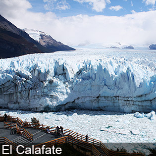El Calafate is along the southern border of Lake Argentino