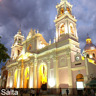 Salta is a provincial capital in mountainous surroundings