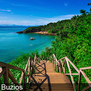 Bridge leading to a beach in Buzios, Brazil