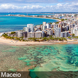 Maceio is another beautiful city bordering the ocean