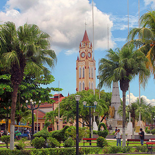 Iquitos town is accessible by plane or boats only