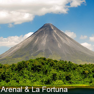 The impressive volcano at Arenal Volcano National Park