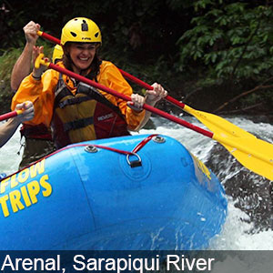 River rafting on the Sarapiqui River in Arenal