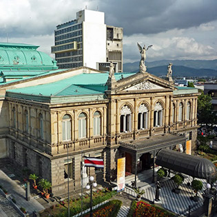 A famous cathedral in San Jose, Costa Rica