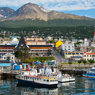 Ushuaia is surrounded by the wilderness and lakes