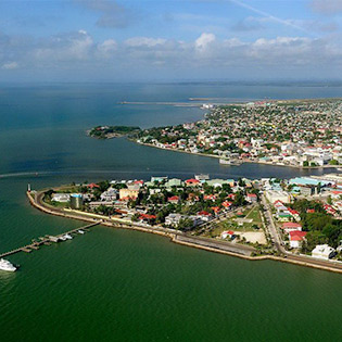 Impressive panoramic view of Belize City