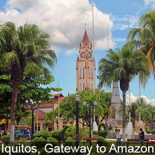 Iquitos is a border town accessible by plane or boats only