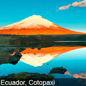 Scenic Cotopaxi mountains in Ecuador