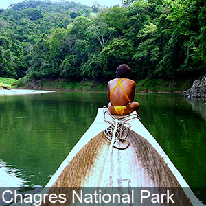 Boatman takes a ride across the Chagres National Park