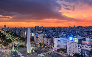 City landscape adorned by tall buildings in Argentina