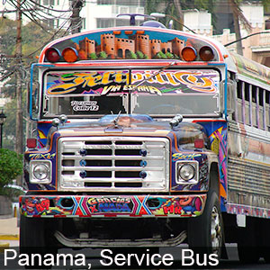 Service Bus on a road in Panama
